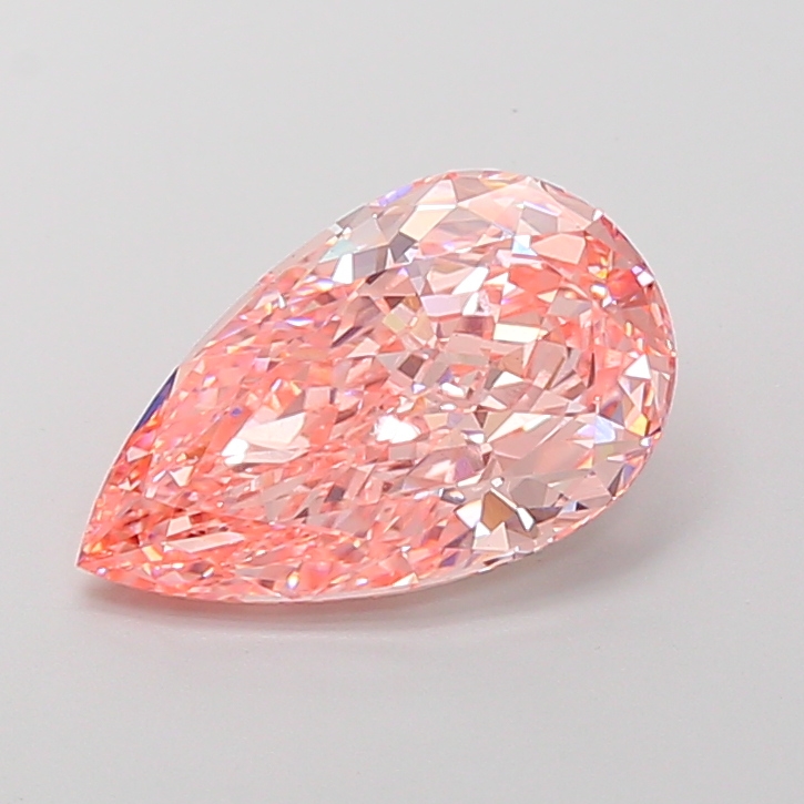 4.0ct Pear Fancy Vivid Pink VS1 IGI