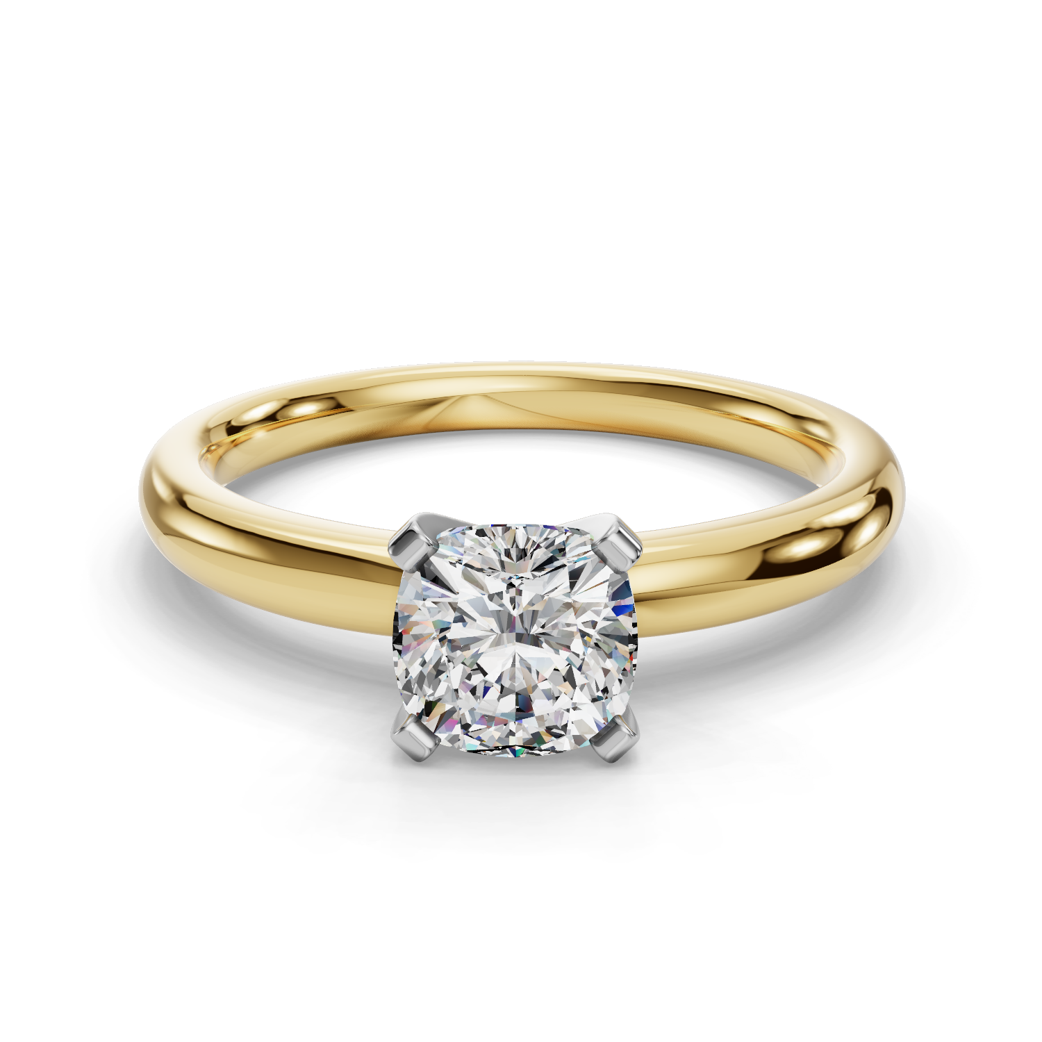 18 K Yellow Gold Solitaire Engagement Ring