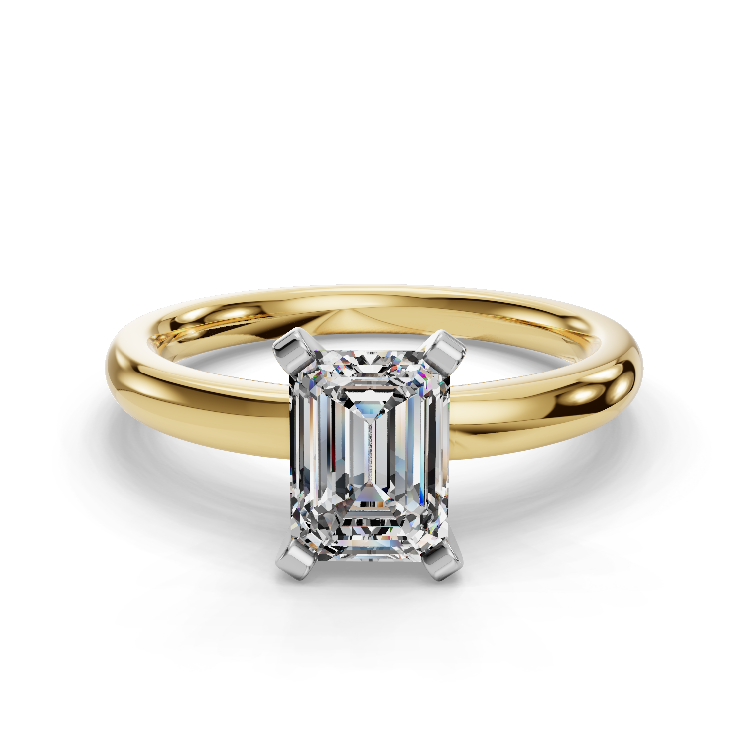 18 K Yellow Gold Solitaire Engagement Ring