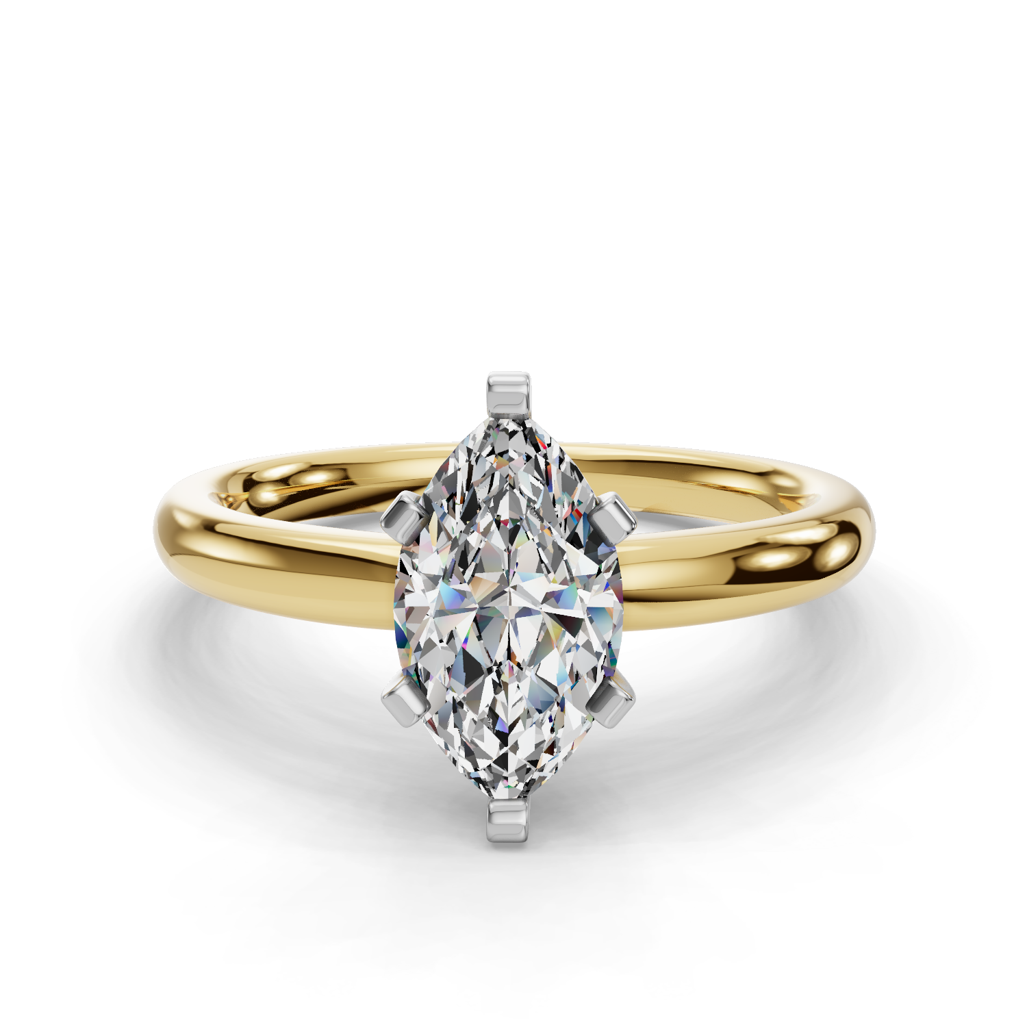 18 K Yellow Gold Solitaire Engagement Ring
