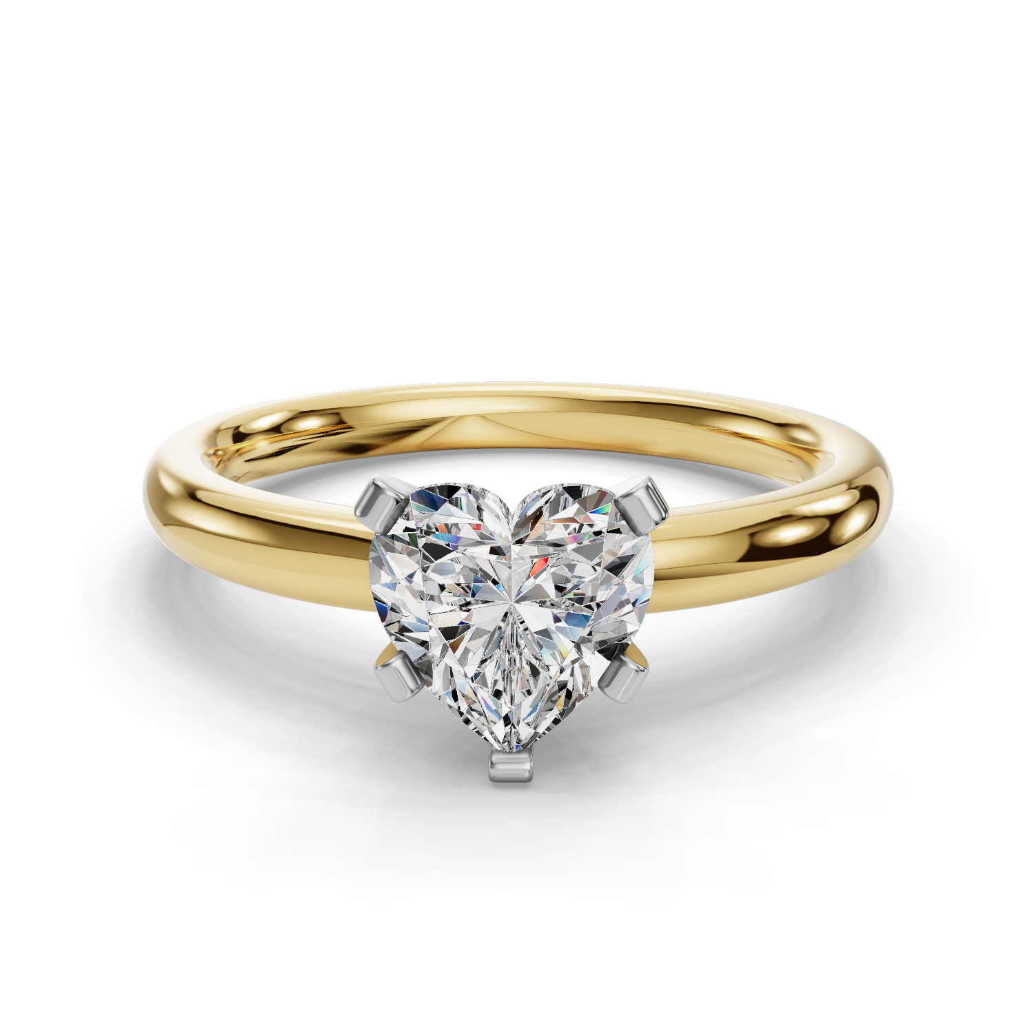 18 K Yellow Gold Solitaire Engagement Ring