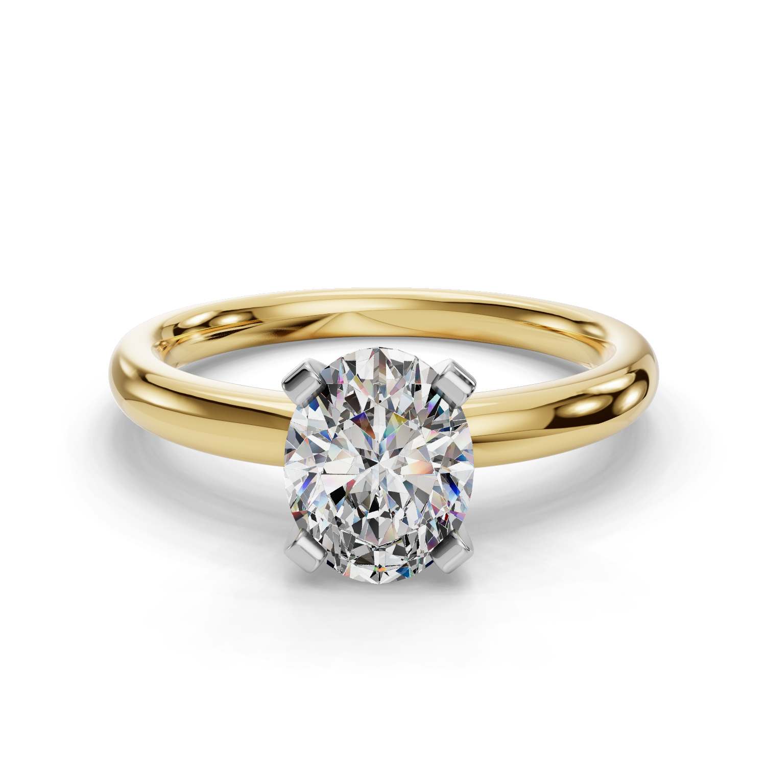 18 K Yellow Gold Solitaire Engagement Ring
