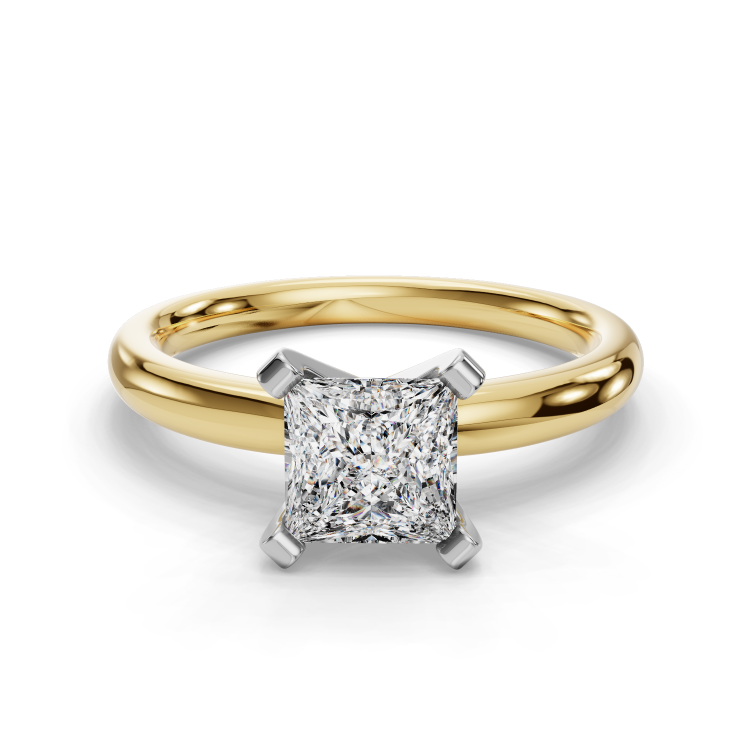 18 K Yellow Gold Solitaire Engagement Ring