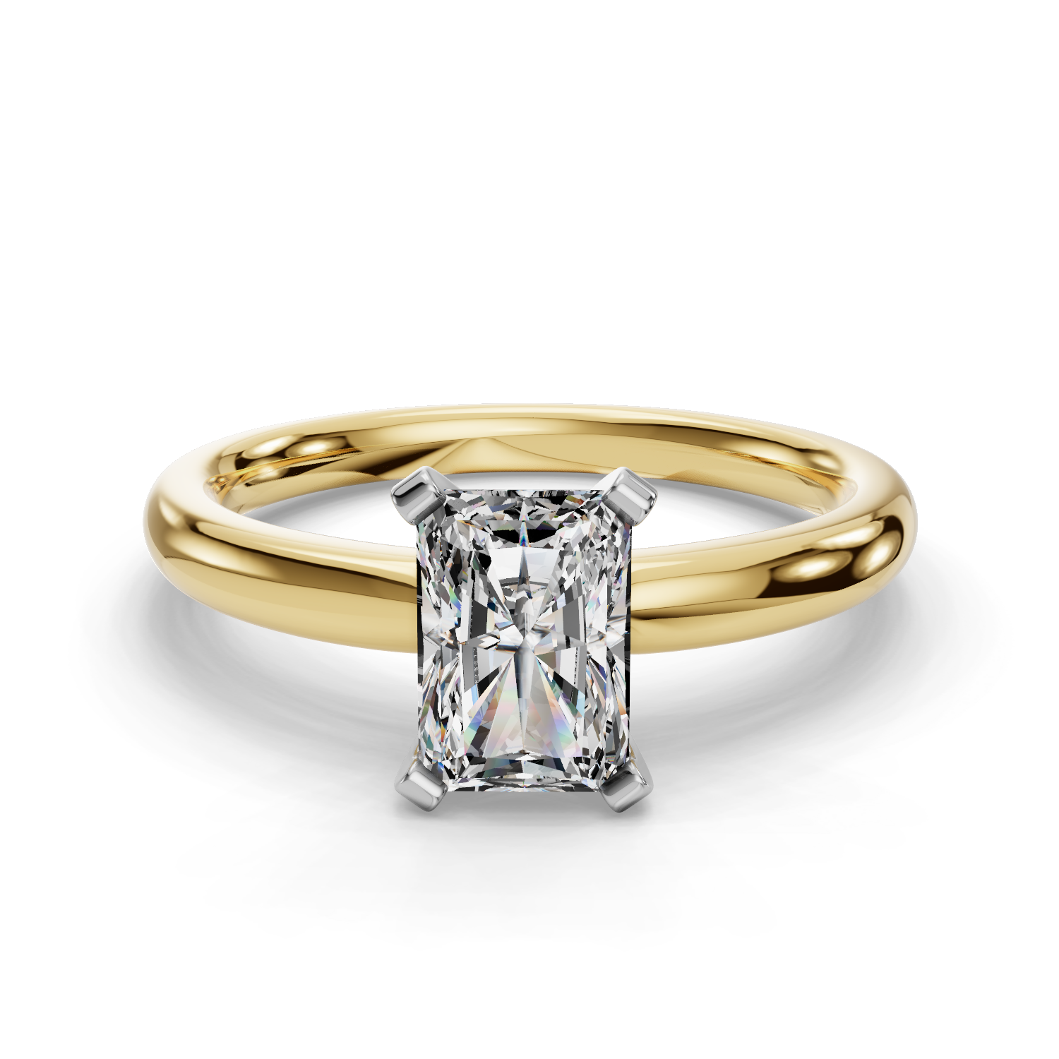 18 K Yellow Gold Solitaire Engagement Ring
