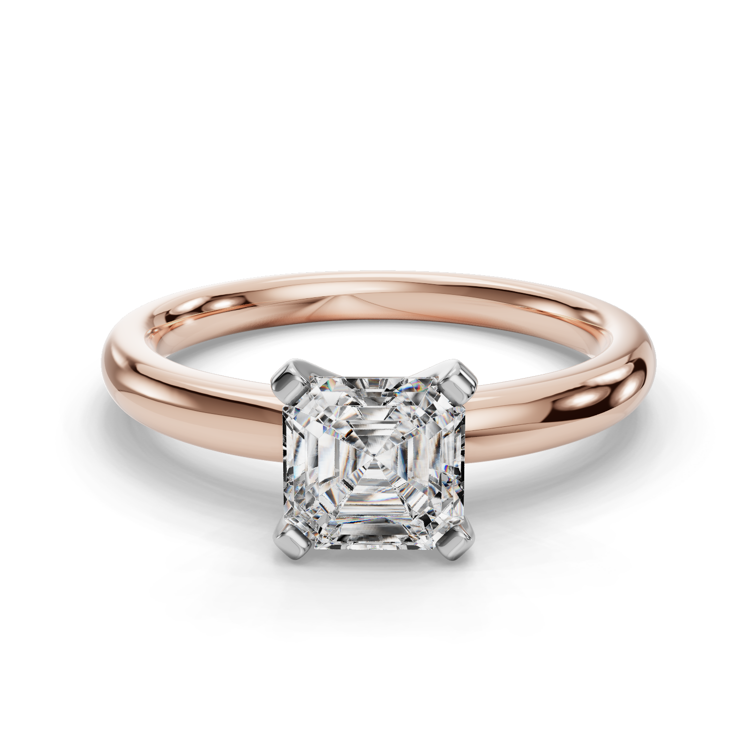 14 K Rose Gold Solitaire Engagement Ring
