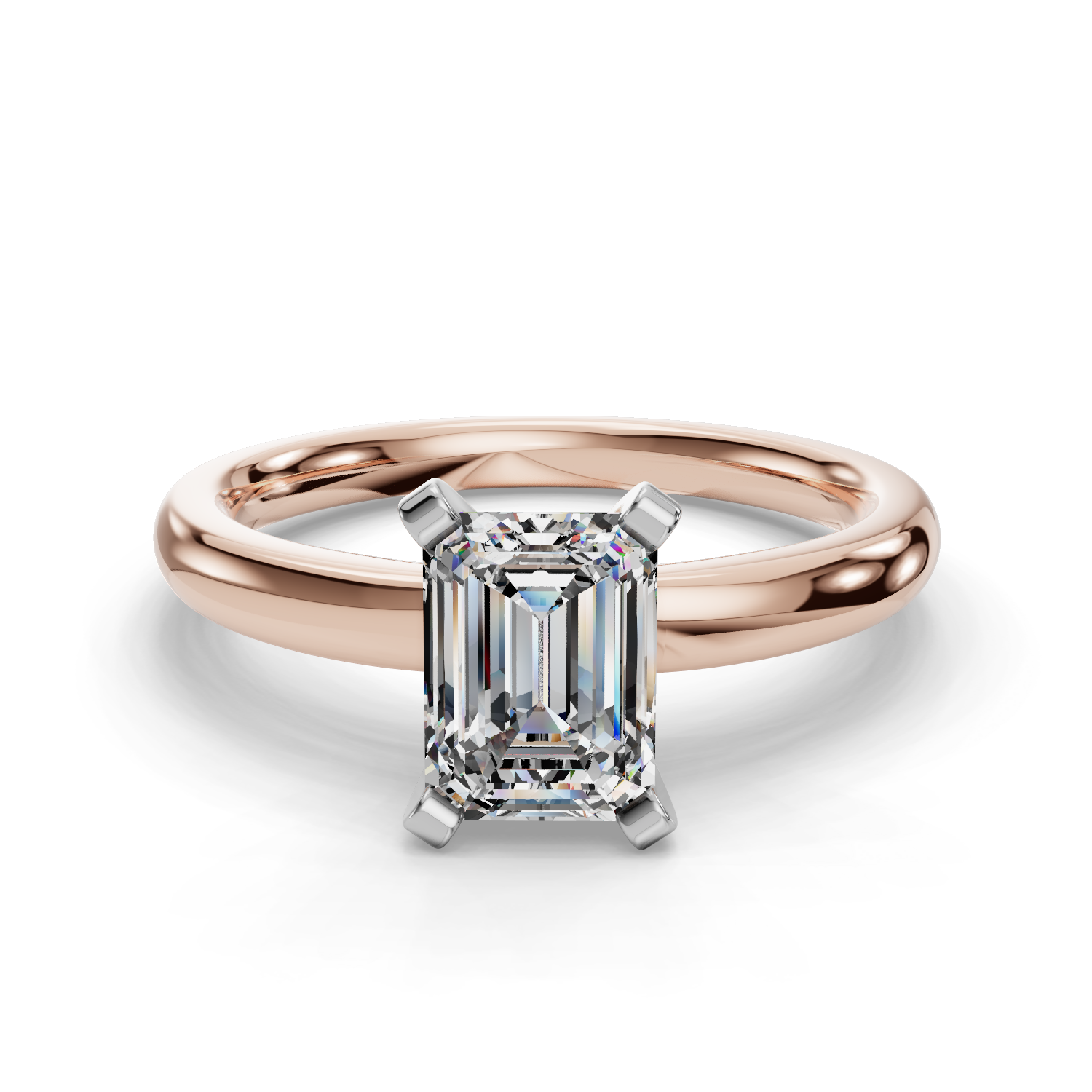 14 K Rose Gold Solitaire Engagement Ring