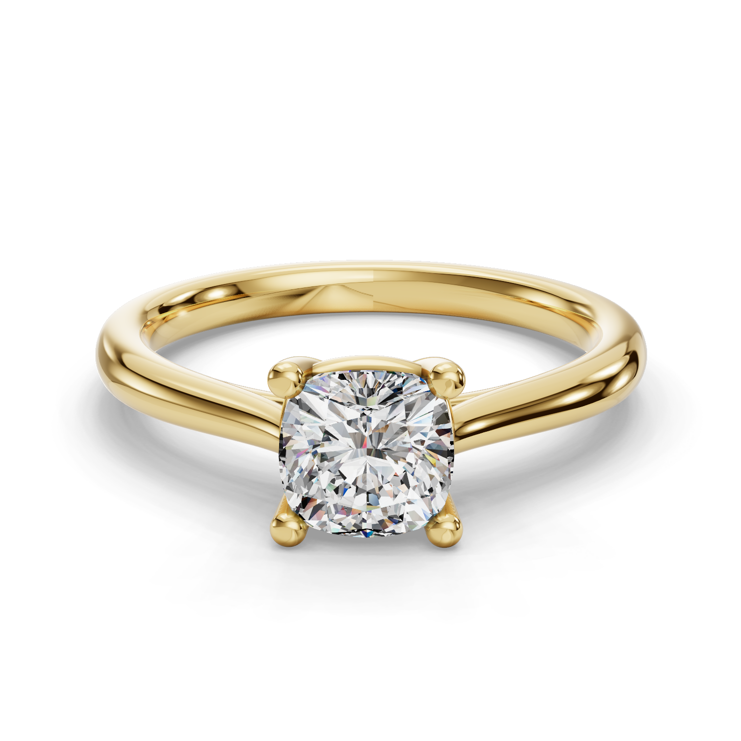 14 K Yellow Gold Solitaire Engagement Ring
