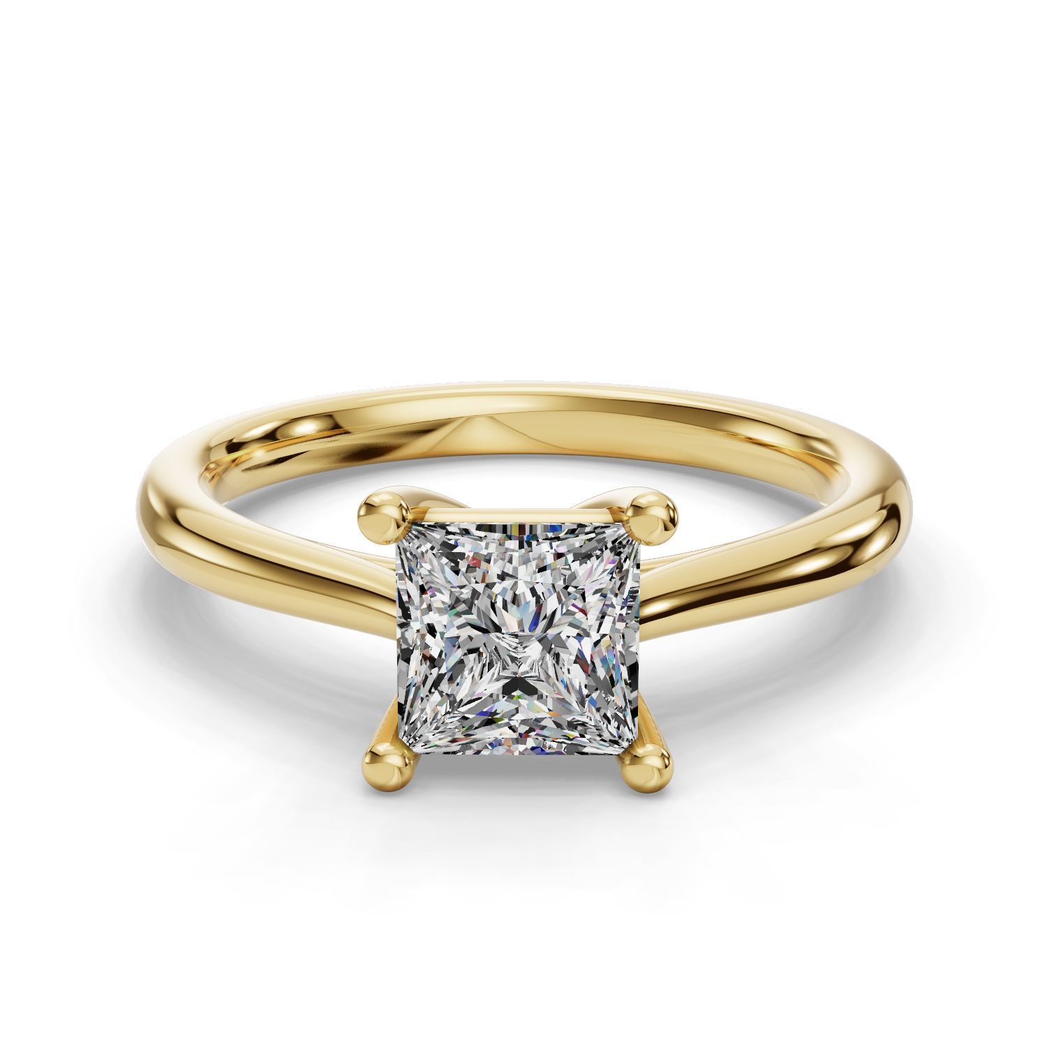 14 K Yellow Gold Solitaire Engagement Ring