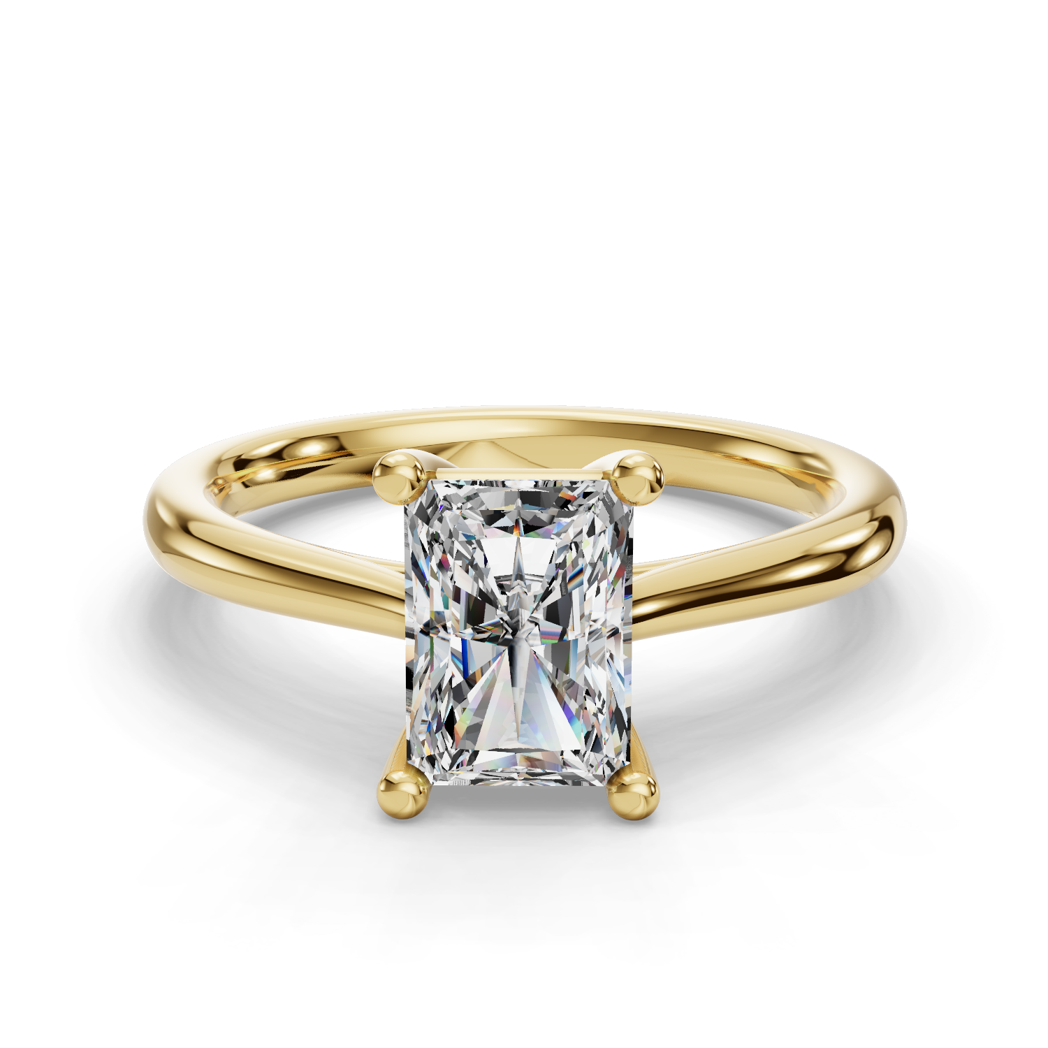 14 K Yellow Gold Solitaire Engagement Ring