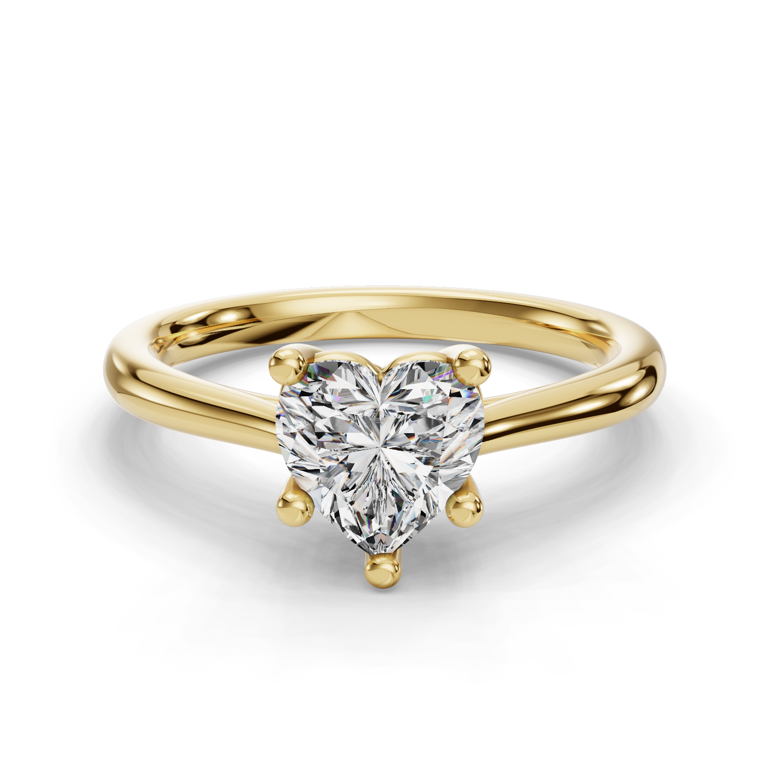 18 K Yellow Gold Solitaire Engagement Ring