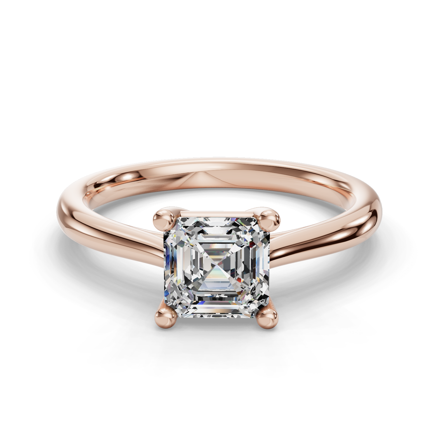14 K Rose Gold Solitaire Engagement Ring