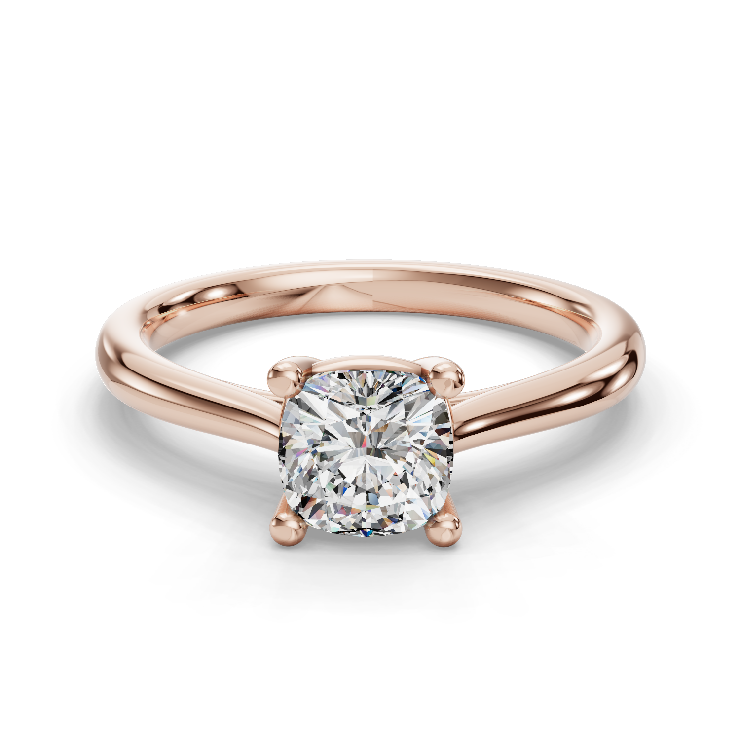 14 K Rose Gold Solitaire Engagement Ring