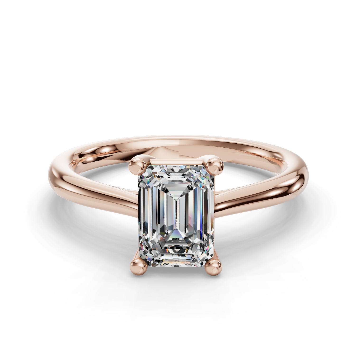 14 K Rose Gold Solitaire Engagement Ring