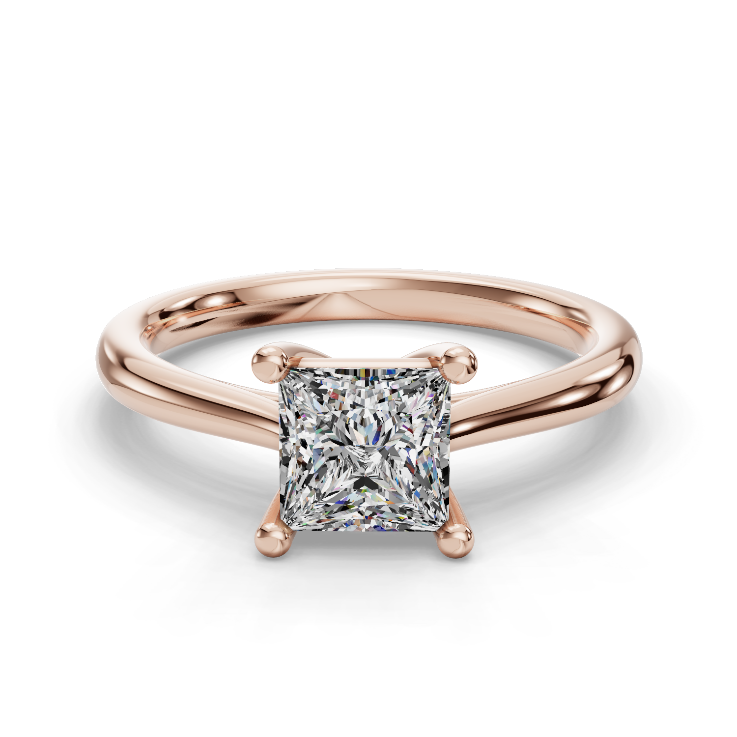 14 K Rose Gold Solitaire Engagement Ring