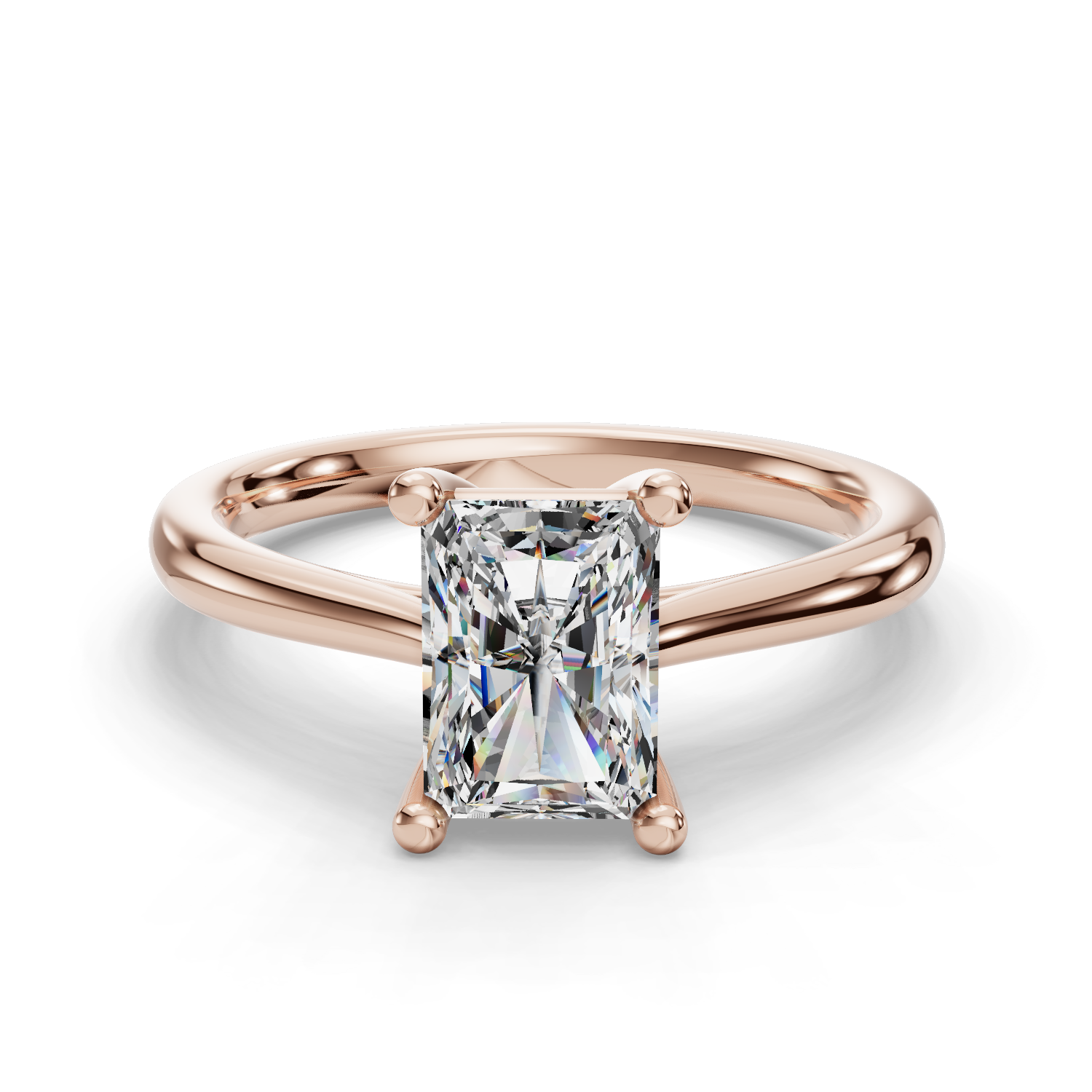 14 K Rose Gold Solitaire Engagement Ring