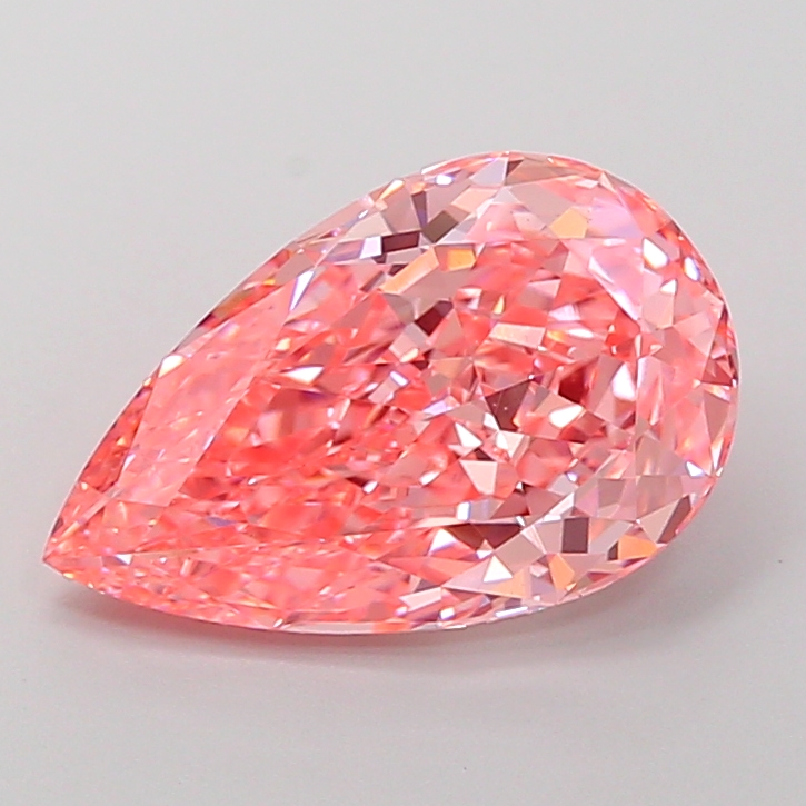 3.7ct Pear Fancy Vivid Pink VS1 IGI