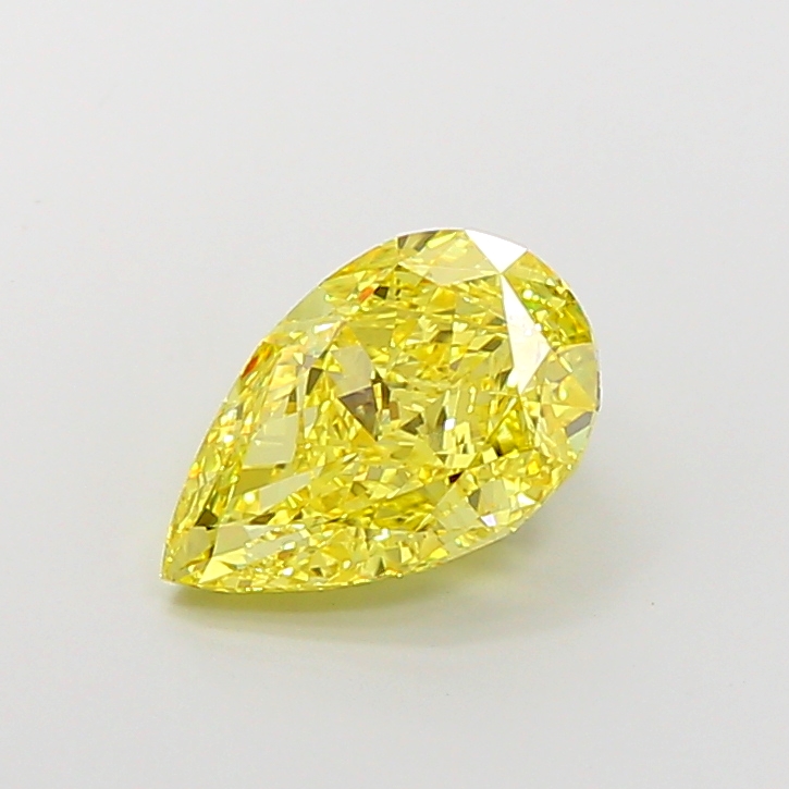 Pear 4.65ct Fancy Vivid Yellow VS1