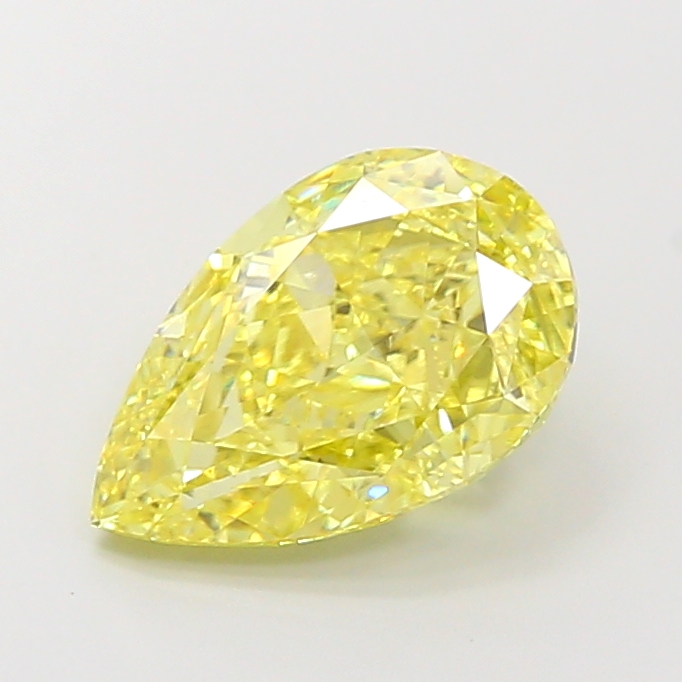 Pear 4.06ct Fancy Intense Yellow VS1