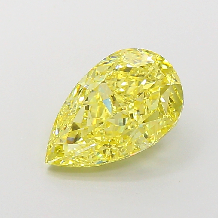 3.9ct Pear Fancy Intense Yellow VS2 IGI