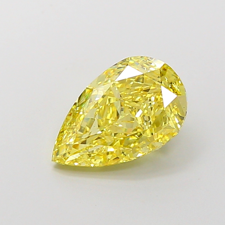 3.1ct Pear Fancy Intense Yellow VS1 IGI