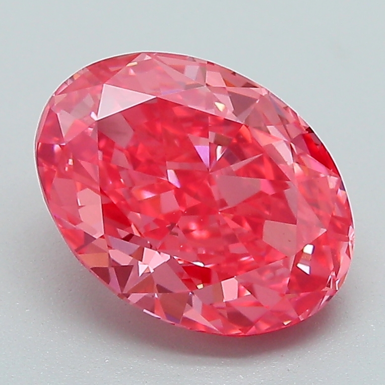 2.4ct Oval Fancy Vivid Pink VS2 IGI