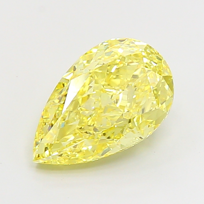 4.5ct Pear Fancy Intense Yellow VS1 IGI
