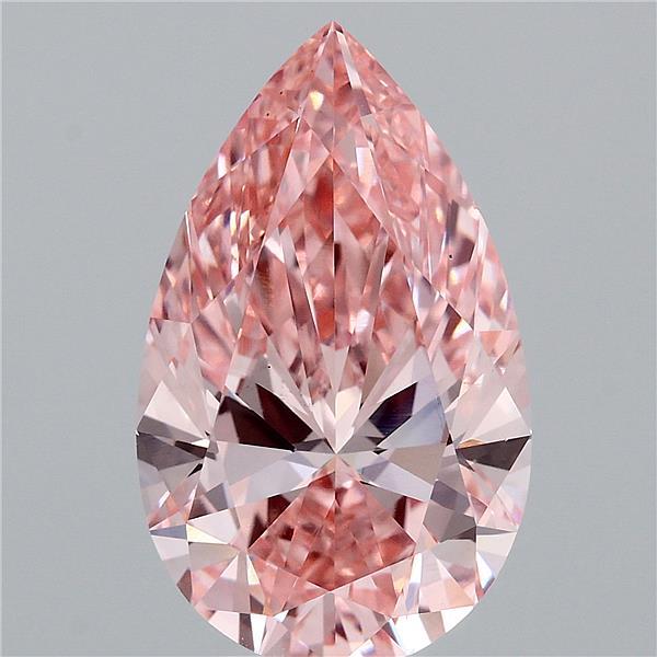Pear 5.53ct Fancy Vivid Pink VS1