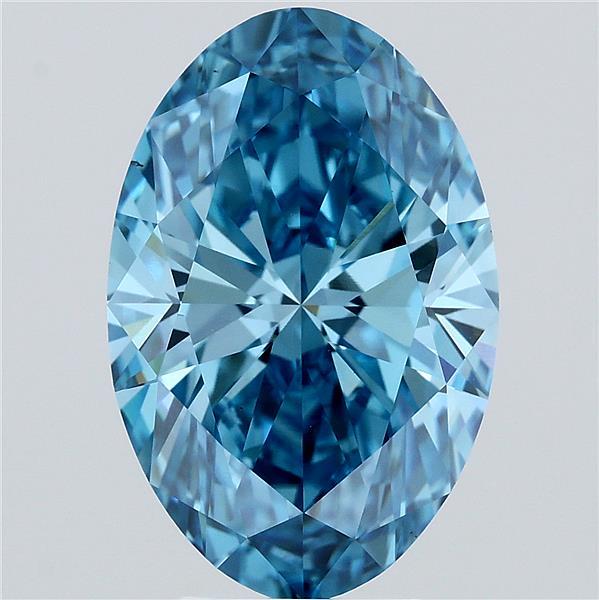 Oval 5.17ct Fancy Vivid Blue VS1