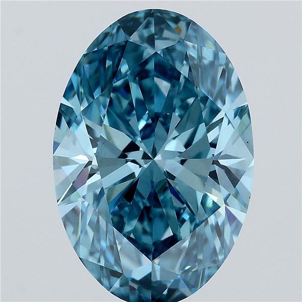 Oval 5.08ct Fancy Vivid Blue VS1