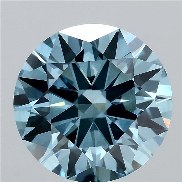Round 4.06ct Fancy Vivid Blue VVS2