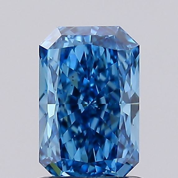 1.1ct Radiant Fancy Vivid Blue VS2 IGI