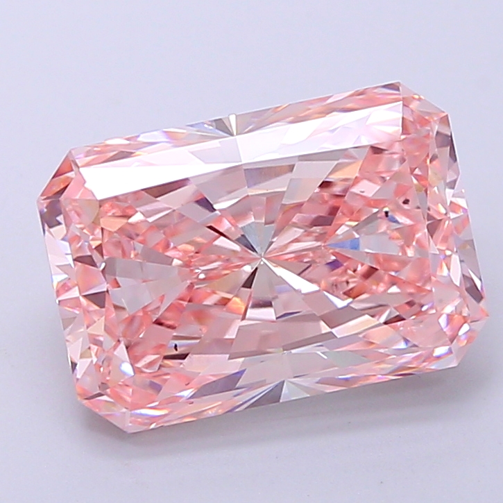 4.2ct Radiant Fancy Intense Pink VS1 IGI