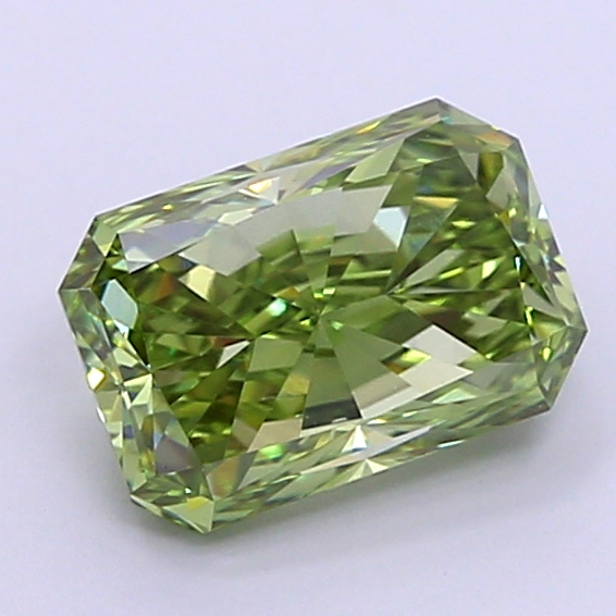 2.0ct Radiant Fancy Vivid Green VS1 IGI