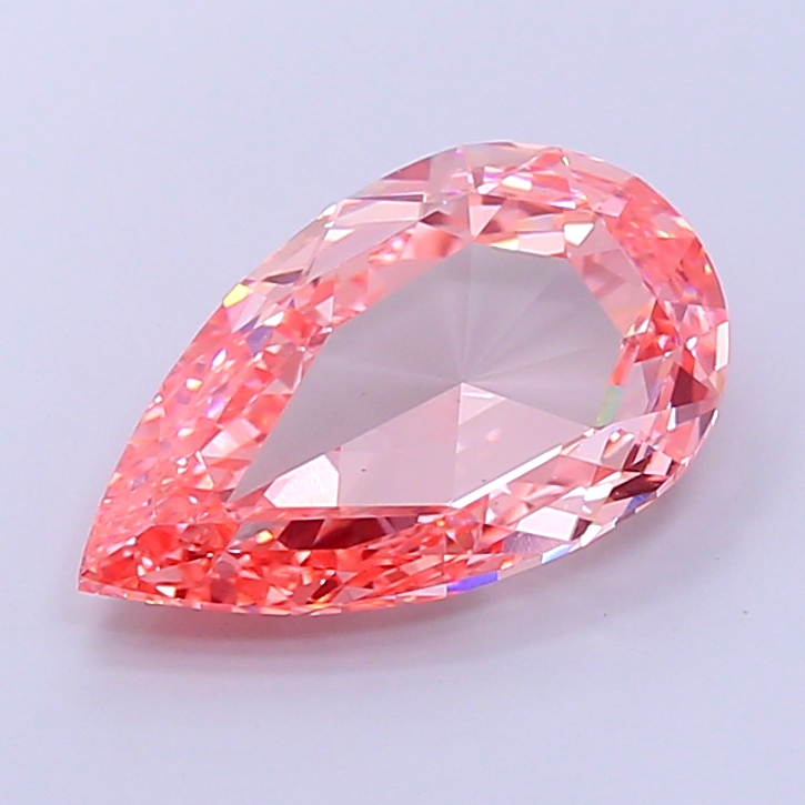 6.6ct Pear Fancy Vivid Pink VS1 IGI