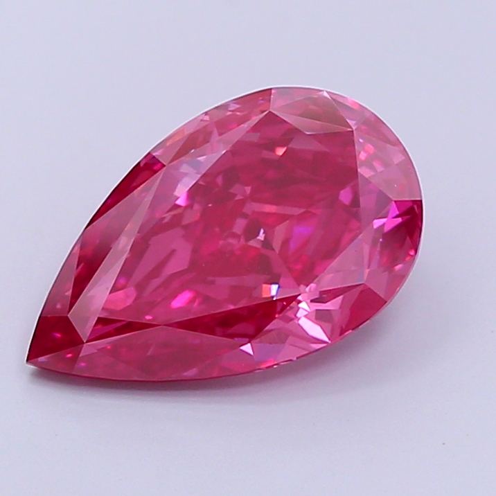3.6ct Pear Fancy Vivid Pink VS1 IGI