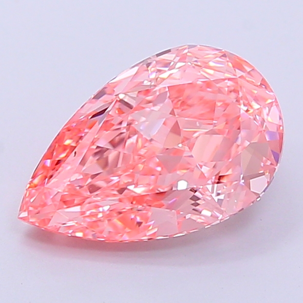 2.4ct Pear Fancy Vivid Pink VVS1 IGI
