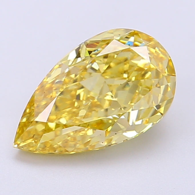 2.2ct Pear Fancy Vivid Yellow VS2 IGI