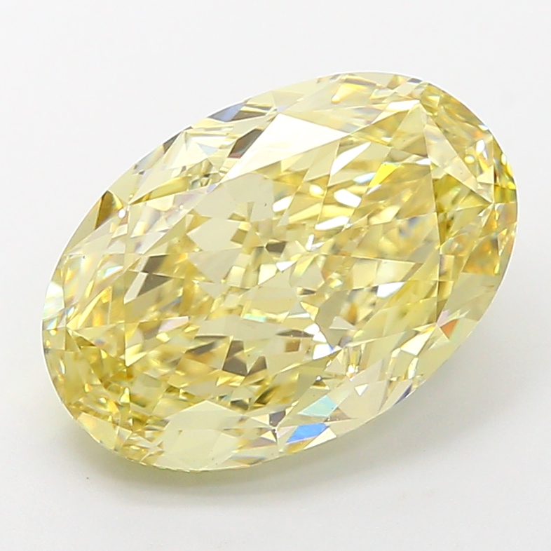 5.7ct Oval Fancy Intense Yellow VS1 IGI