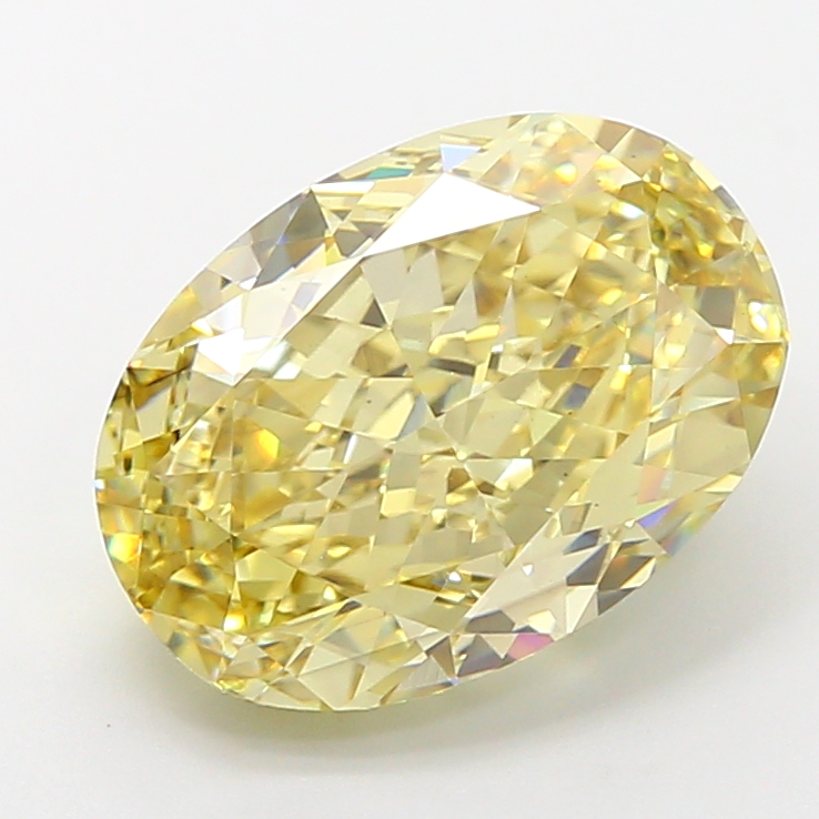 5.0ct Oval Fancy Intense Yellow VS2 IGI