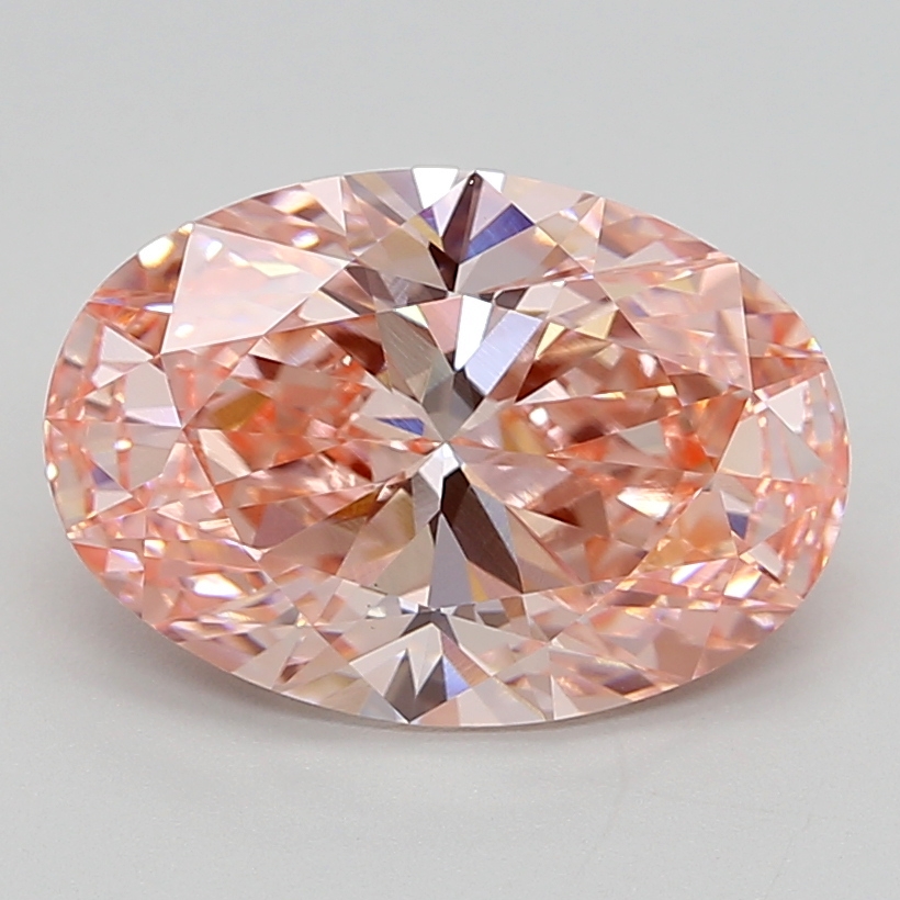 4.6ct Oval Fancy Vivid Pink VS1 IGI