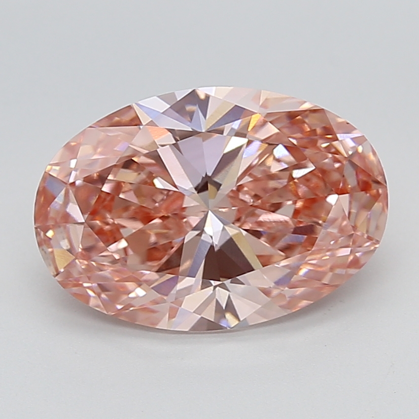 4.4ct Oval Fancy Vivid Pink VVS2 IGI
