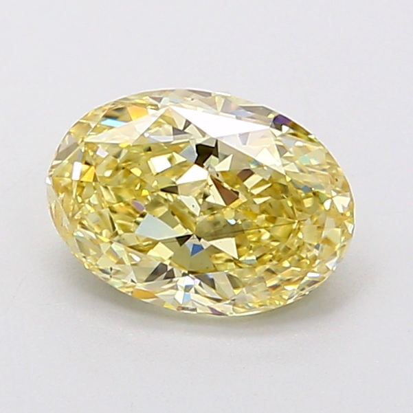 1.1ct Oval Fancy Intense Yellow SI1 IGI