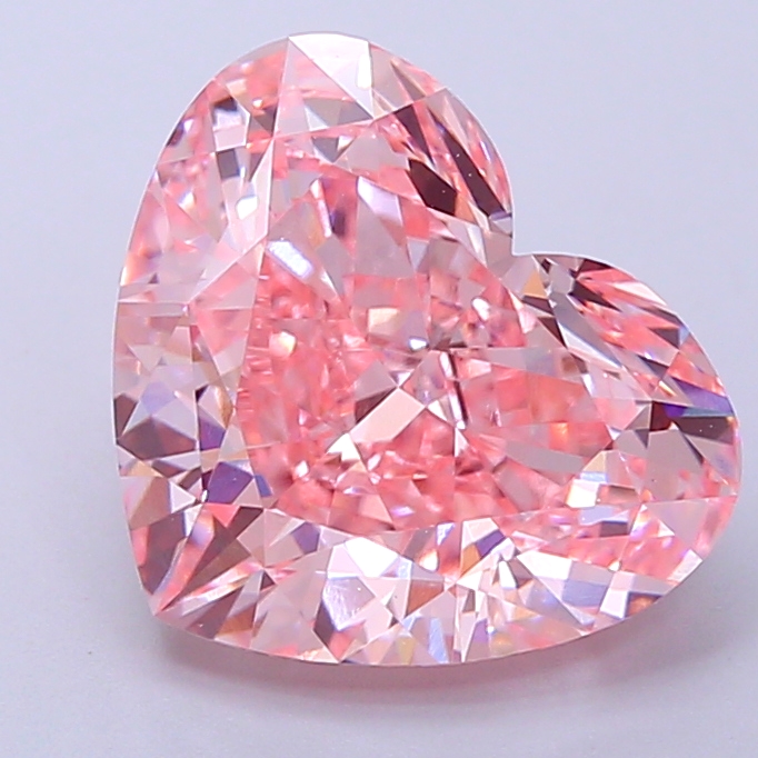3.6ct Heart Fancy Vivid Pink VVS2 IGI