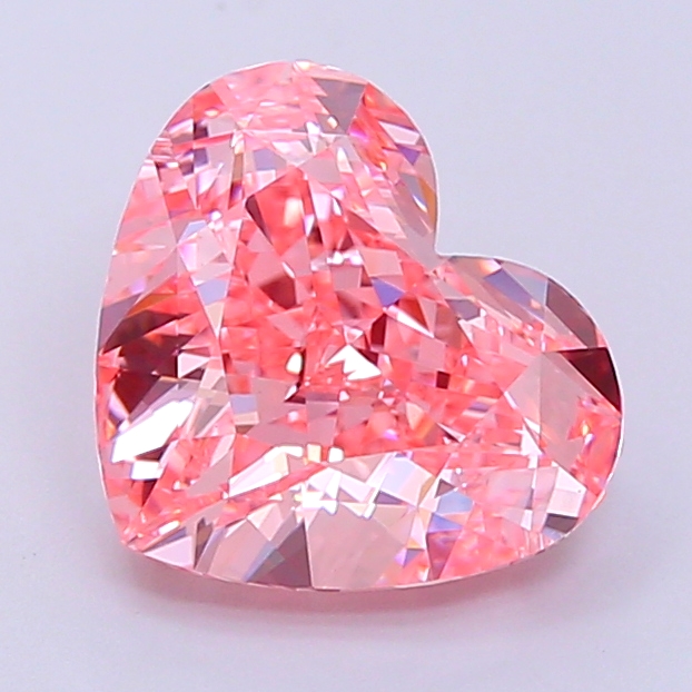 3.5ct Heart Fancy Vivid Pink VS1 IGI
