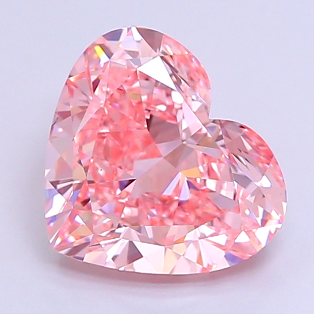 3.1ct Heart Fancy Vivid Pink VS2 IGI