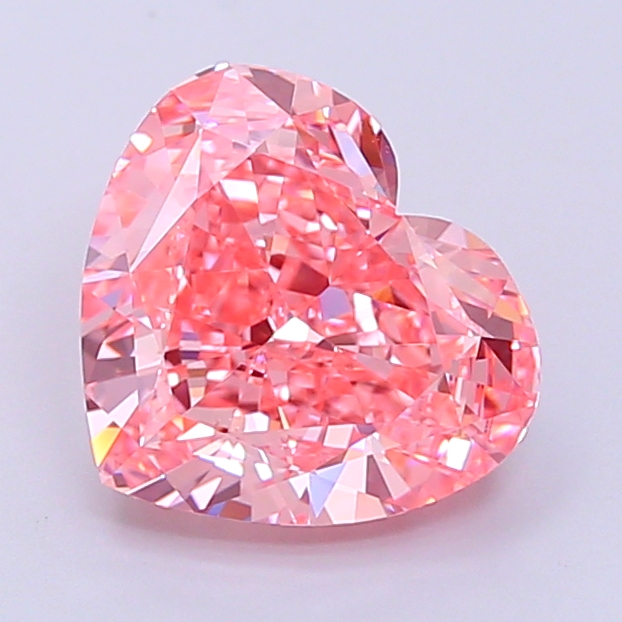 3.1ct Heart Fancy Vivid Pink VVS2 IGI