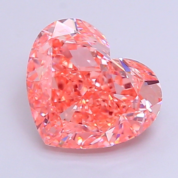 3.1ct Heart Fancy Vivid Pink VVS2 IGI