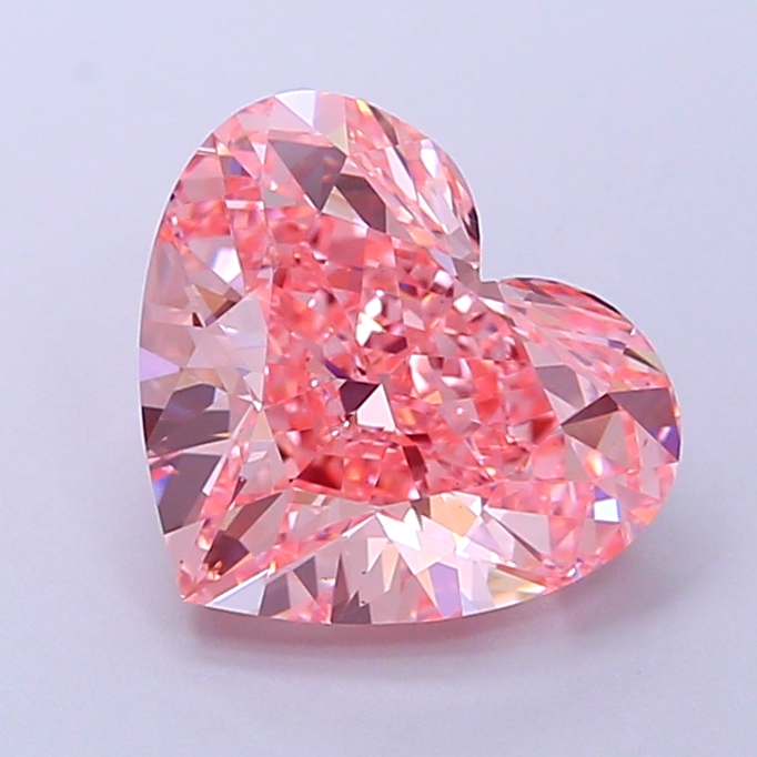 3.1ct Heart Fancy Vivid Pink VS1 IGI