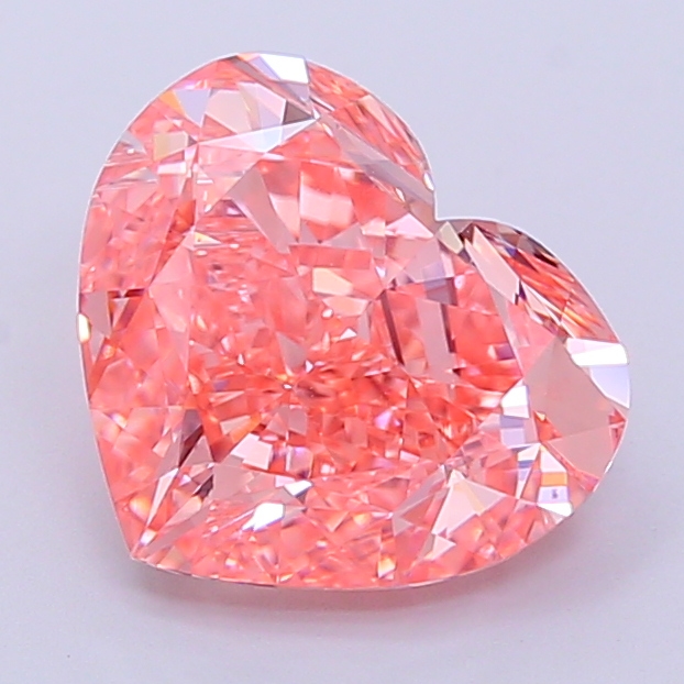3.1ct Heart Fancy Vivid Pink VS1 IGI