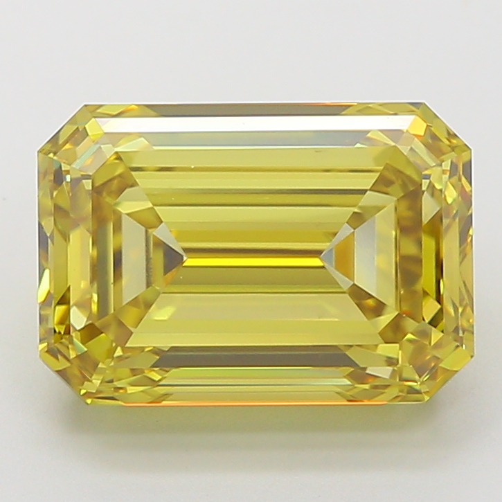 6.0ct Emerald Fancy Intense Yellow VS1 IGI